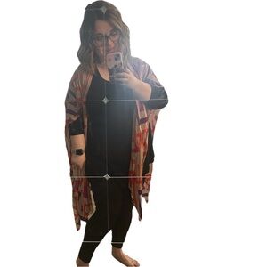 Colorful Geometric Kimono Cardigan